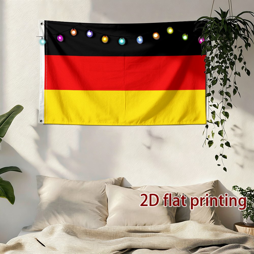 German Flag Polyester Fan Flag for Sports and Events