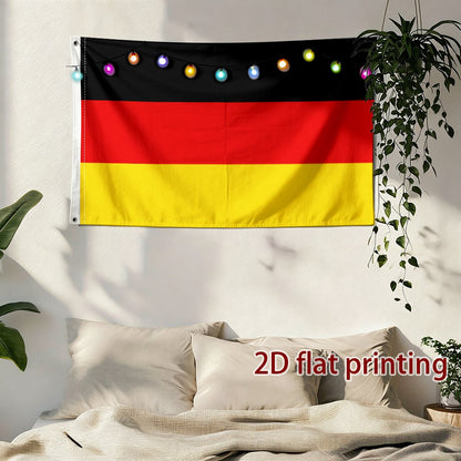 German Flag Polyester Fan Flag for Sports and Events