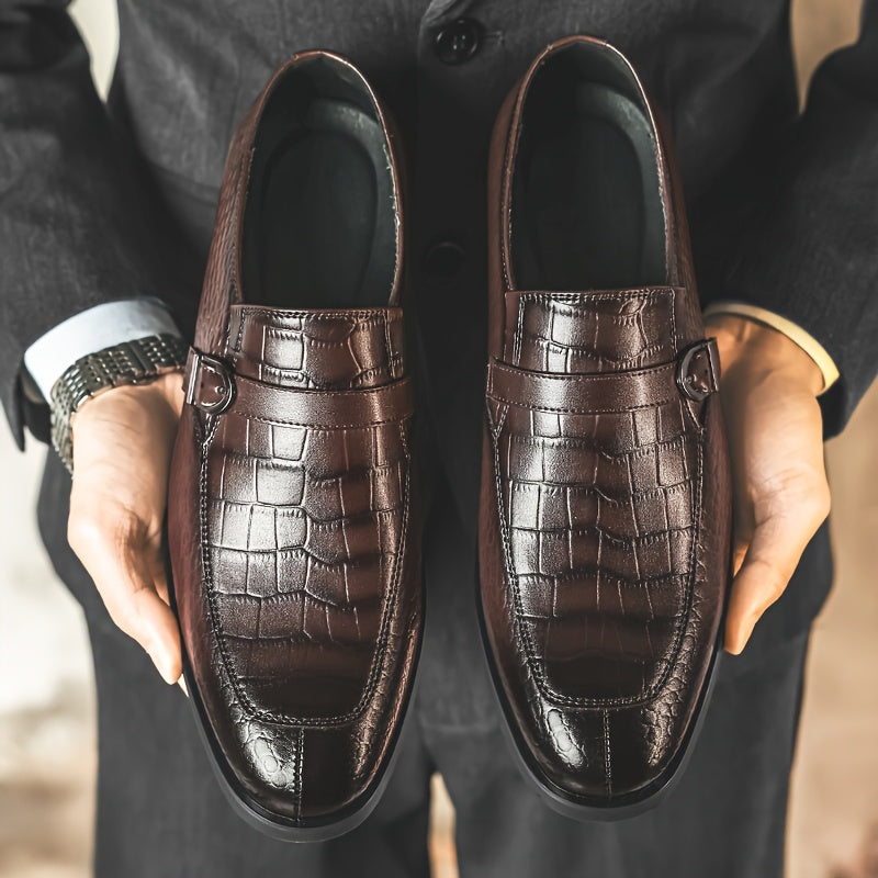 Men's Casual Business Lace-Up Shoes All-Season PU Leather