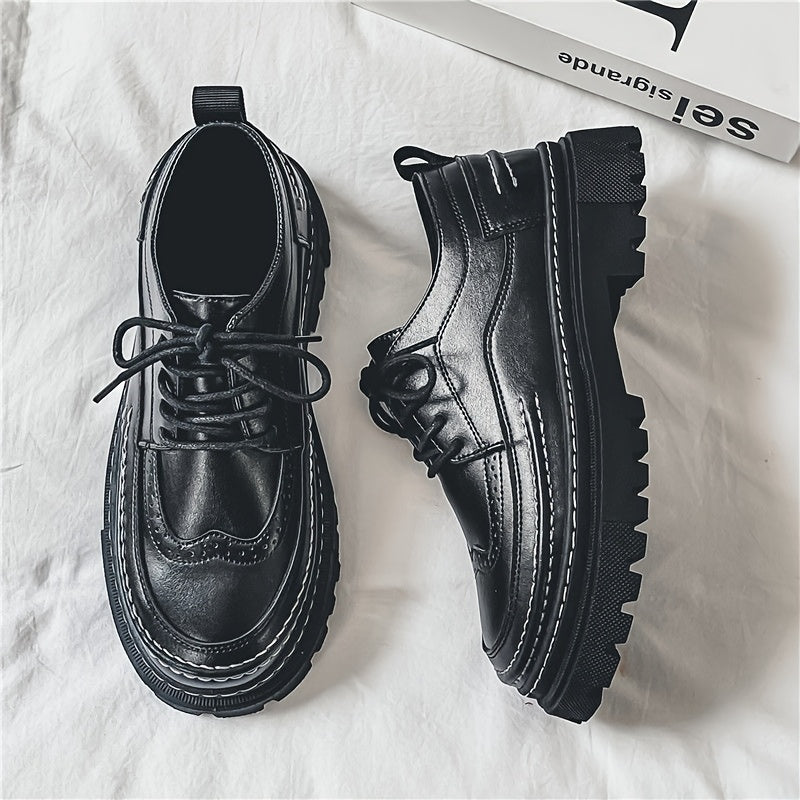 Men's Business Casual Height-Increasing Lace-Up Formal Shoes