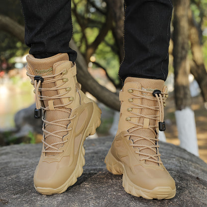 Men's All-Season Tactical Short Boots, Breathable & Comfortable