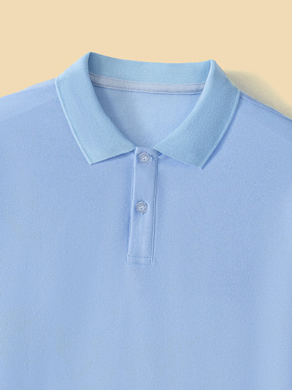 Youth Summer Polo Shirt with Creative Letter Print for Teens