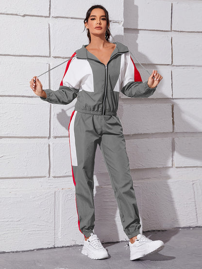 Women’s Thin Sports Leisure Suit Pullover Jacket & Pants