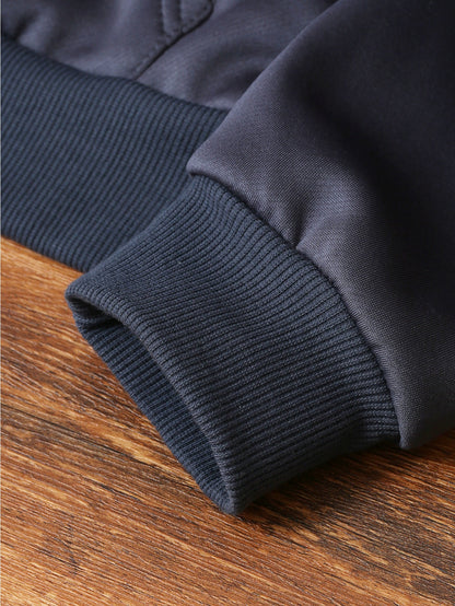 Women's Fleece-Lined Hooded Christmas Sweatshirt with Ho Ho Ho & Merry Christmas Print, Plush Fleece Jacket, Warm Winter Coat, Thick Polyester Outer Layer, Machine Washable Holiday Sweater for Xmas Parties & Winter Outfits, W