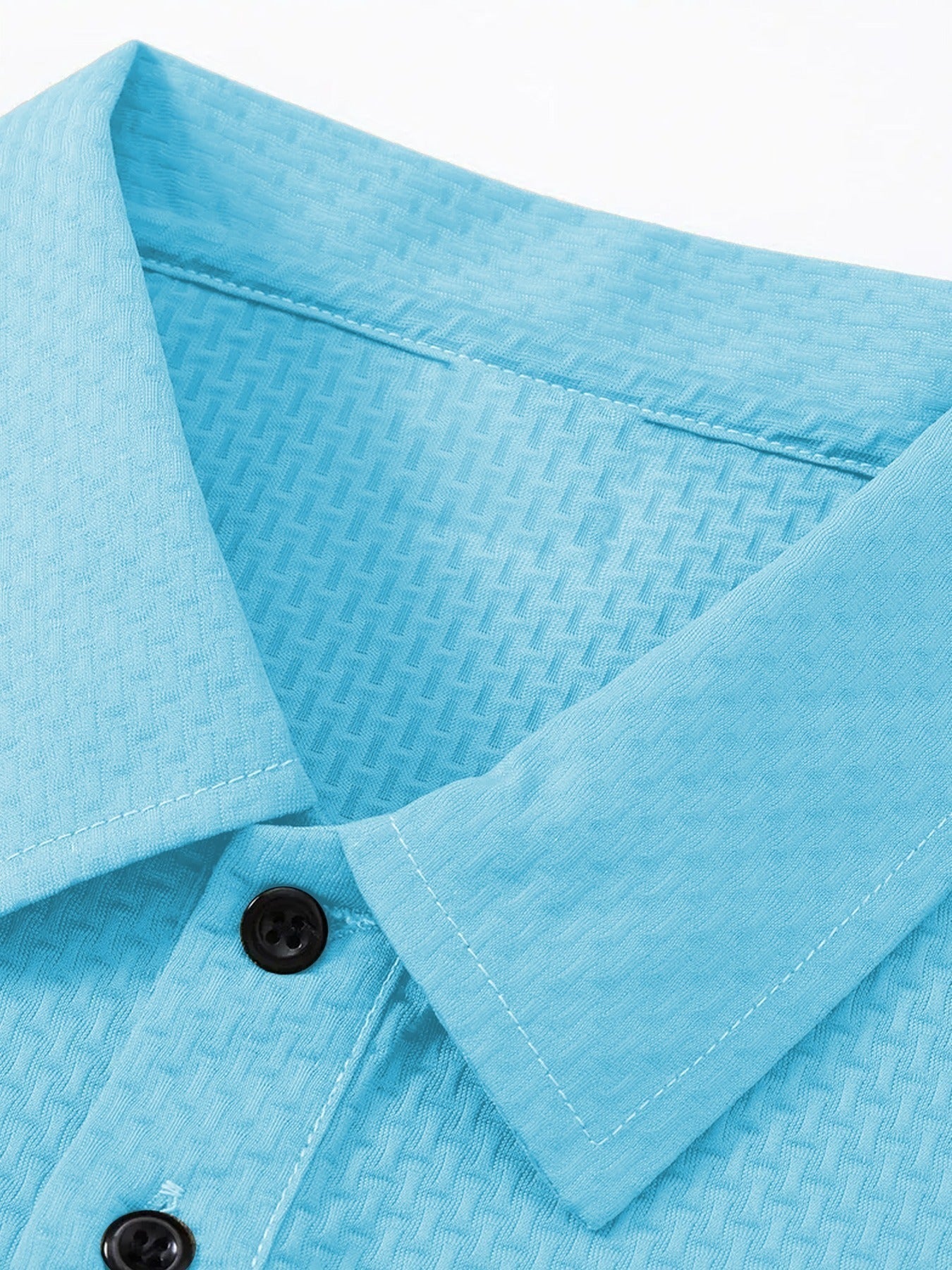 FS1128 Style Men'S Jacquard Polo Shirt with Unique Print Patterns, Casual Short Sleeves, Summer Fashion, Breathable Embossed Top, a Perfect Gift - ayq