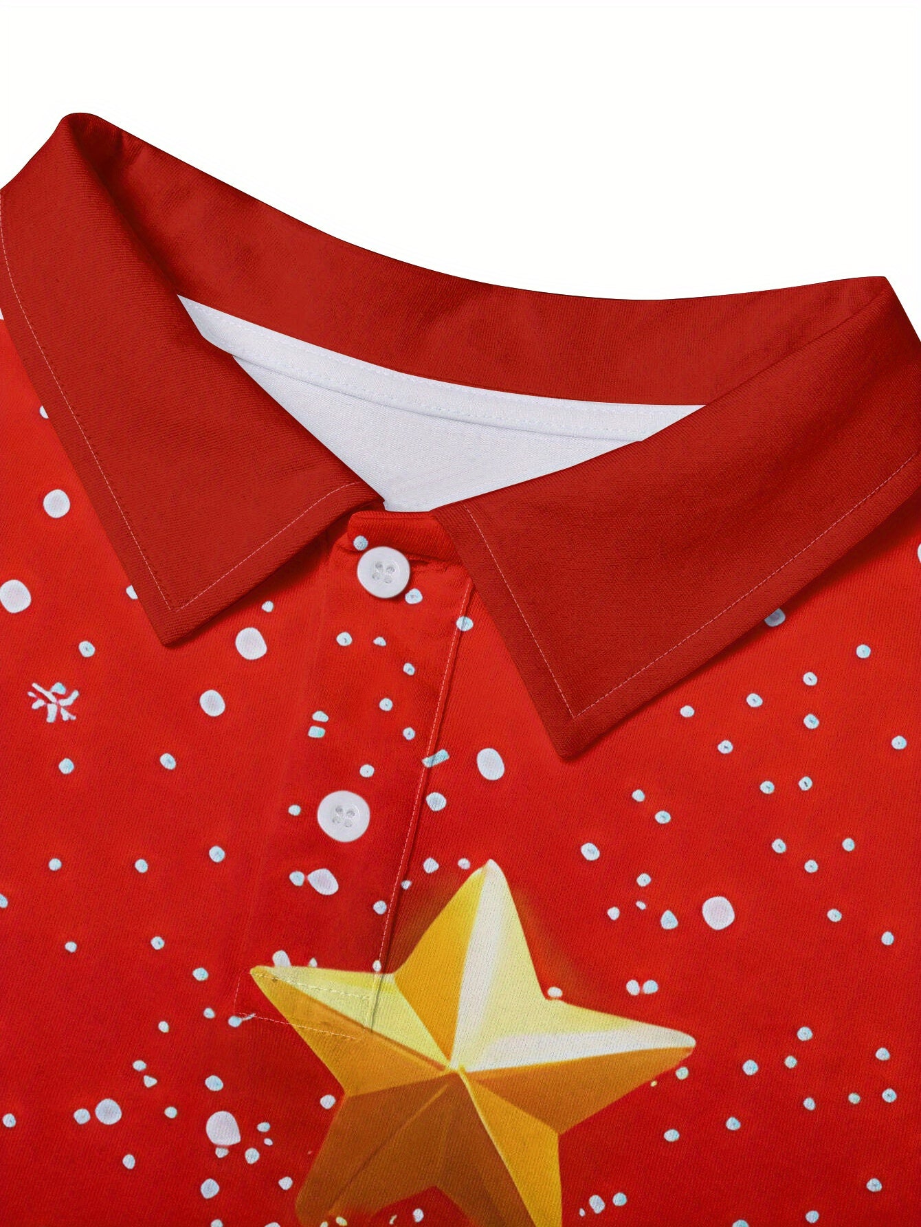 Men's Christmas Santa Claus Tree Shirt - Long Sleeve Button-Up Holiday Party Outfit with Santa Faces - Machine Washable Red Christmas Attire for Office, Home, and Gifts - Festive Casual Tops for Adults, Christmas Garland, Sea