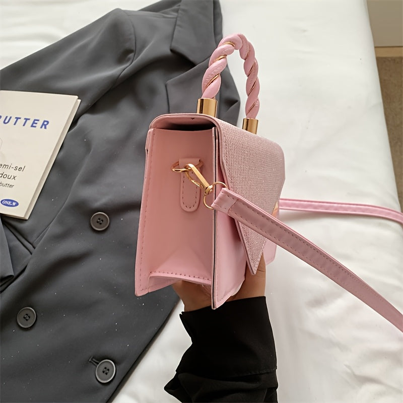 2025 new summer Women's handbag, one shoulder  , metal decorative small square bag