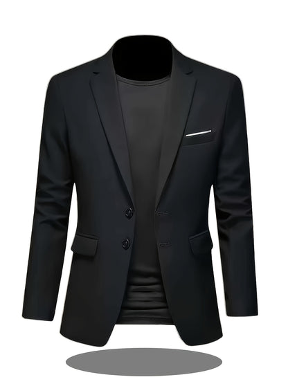 Men's Slim Fit Notch Lapel Suit Jacket for Business & Casual
