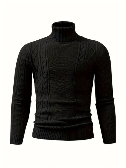 2024 New Cross-Border Men'S Plaid Knit Pullover Sweater (Men'S Warm Top)