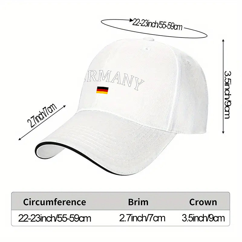 Adjustable German Flag Baseball Cap Lightweight Casual Hat