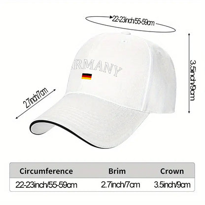 Adjustable German Flag Baseball Cap Lightweight Casual Hat