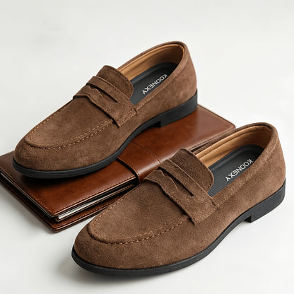 Men's Minimalist Oxford Slip-On Shoes for Business & Casual
