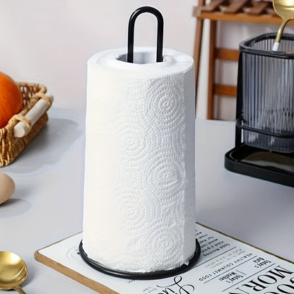 Free Standing Paper Towel Holder, 1pc Countertop Stand - Durable Multi-functional Roll Paper Organizer for Kitchen, Bathroom & Living Room, Kitchen Storage Shelf, Home Storage Supplies!