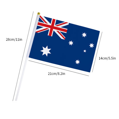 12 Pack Small Australian Handheld Flags 5x8 Inches for Events