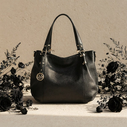 Women's Genuine Leather Shoulder Bag with Removable Strap