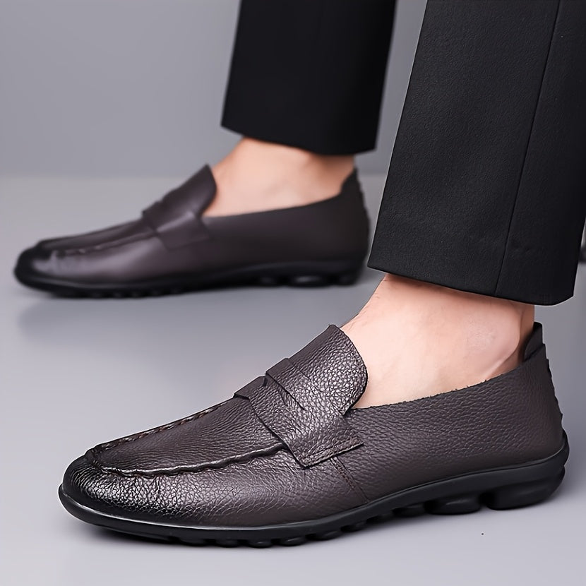Men's Classic Low-Cut Business Shoes - Comfortable Formal Slip-Ons