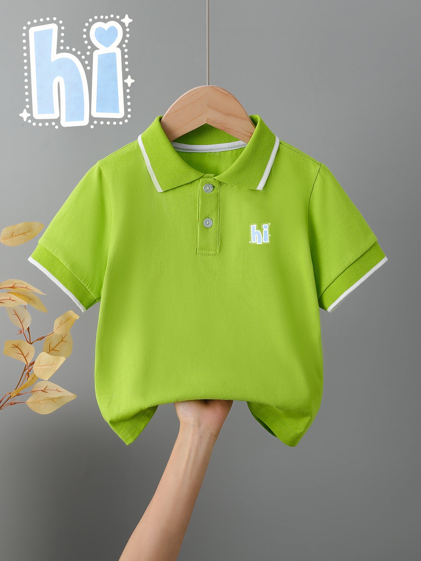 Children's Summer Cotton Polo Shirt with Animal Print