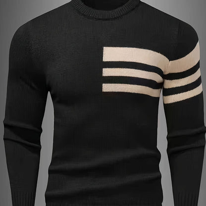 Men's Fashion Knit Sweater with Round Neck - Starry Pattern