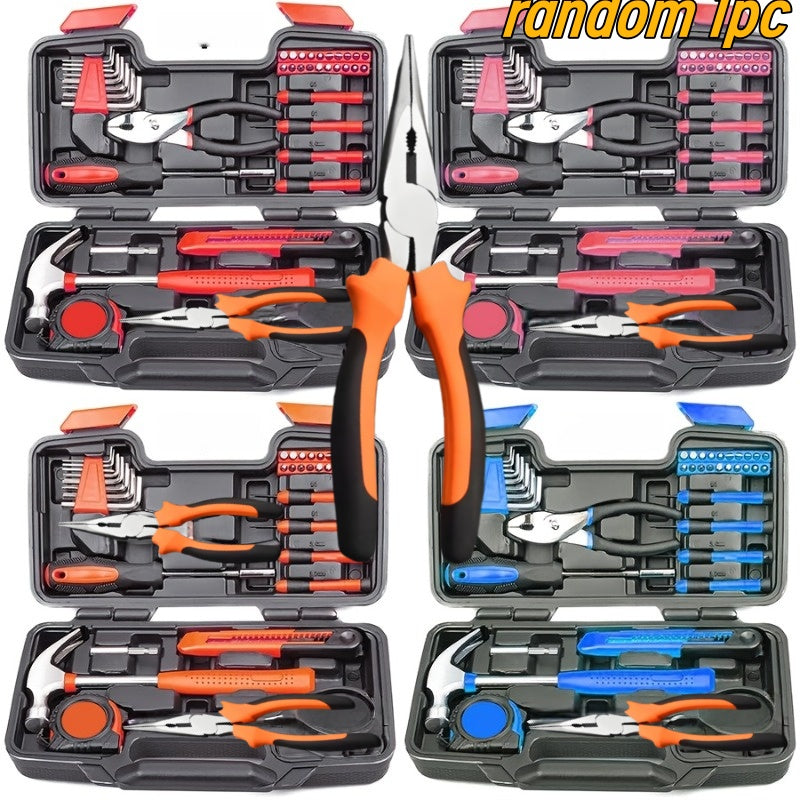Upgraded Multi-Functional Heavy-Duty Home Repair Tool Kit | Iron Construction, Includes Portable Case, Essential for Beginners, Suitable for Professional and Projects