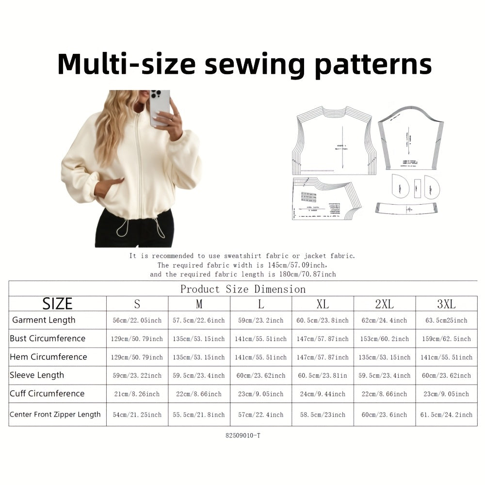 Loose Sweatshirt Dress Paper Pattern - Multi-Size Sewing Template
