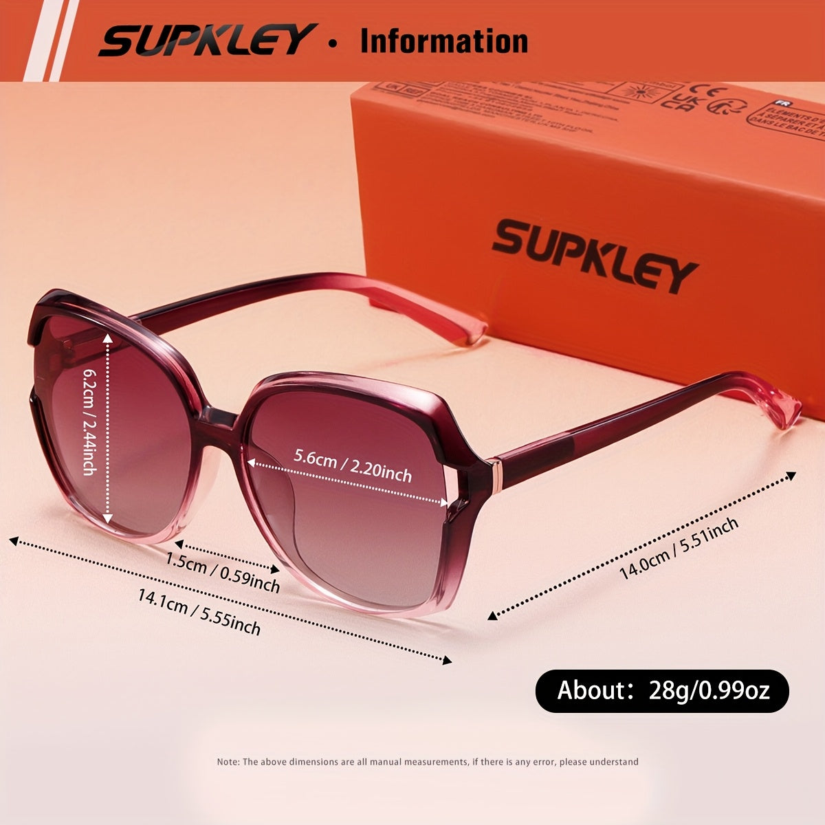 Women's Polarized Oval Sunglasses with TAC UV400 Lenses