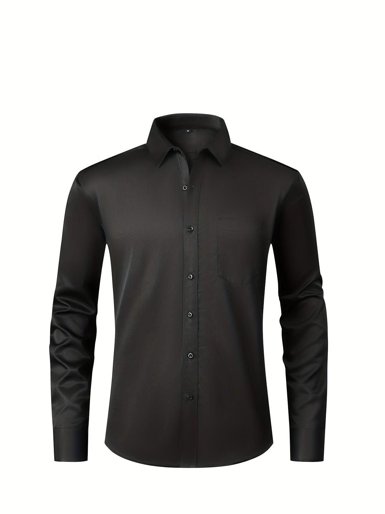 Boys' Slim Fit Long Sleeve Formal Dress Shirt with Stretch
