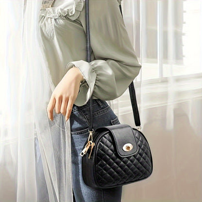 2024 Trendy Shoulder Bags, Popular Diamond-Patterned Spring And Summer Women'S Black Crossbody Mini Bags, Versatile Small Bags, Authentic Multi-Layer Women'S Bags, New Fashionable Middle-Aged Bags, Three-Layer Small Square Ba
