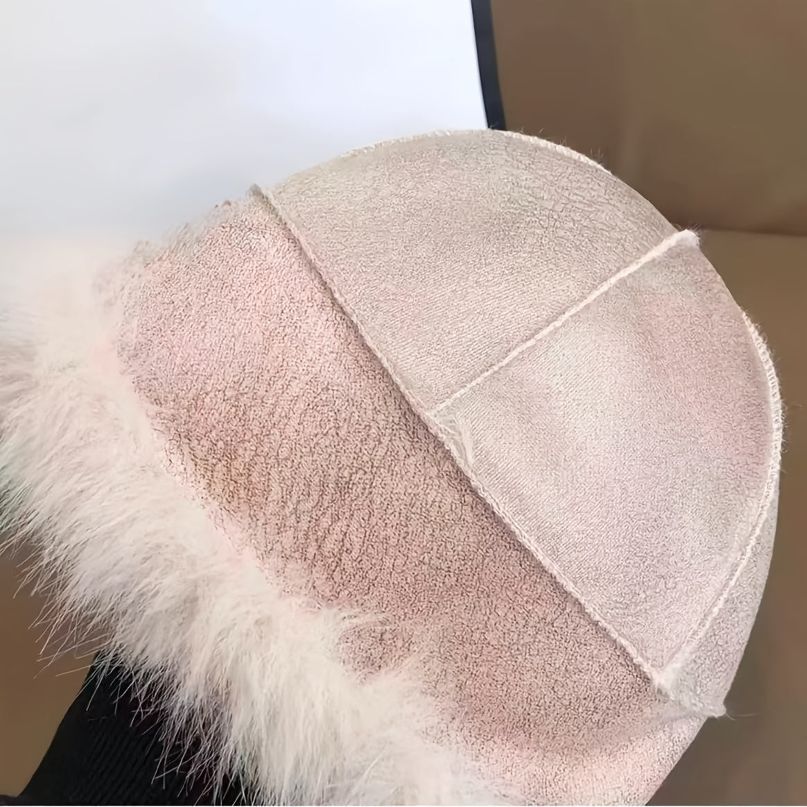 Women's Autumn/Winter Thermal Gloves and Plush Bucket Hat Set