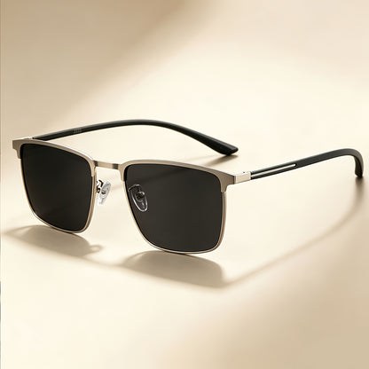 Men's Polarized Casual Sunglasses with Stainless Steel Frame