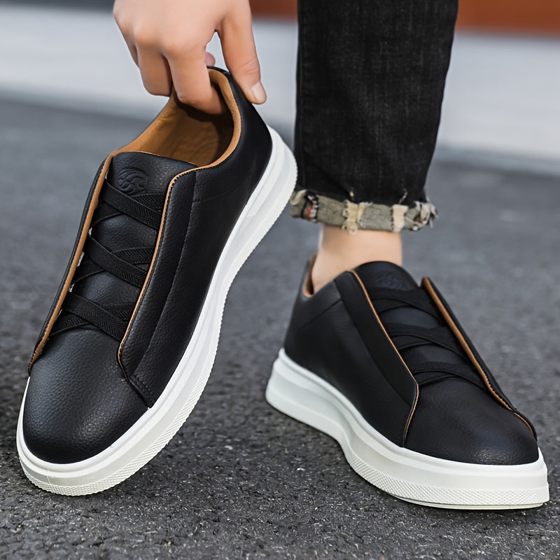 2025 New Men'S Breathable Genuine Sneakers - Summer Versatile Trendy White Shoes / Slip-On Casual Sports Shoes - ayq