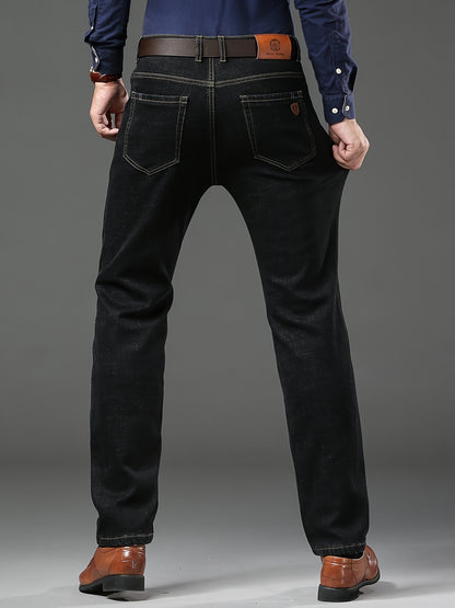 High-quality Men's Denim Trousers, Business Style, Elastic Men's Pants, New Autumn/winter Fashion Trend
