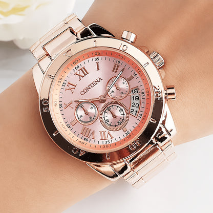 Luxury Women’s Quartz Watch Stainless Steel Elegant Bracelet
