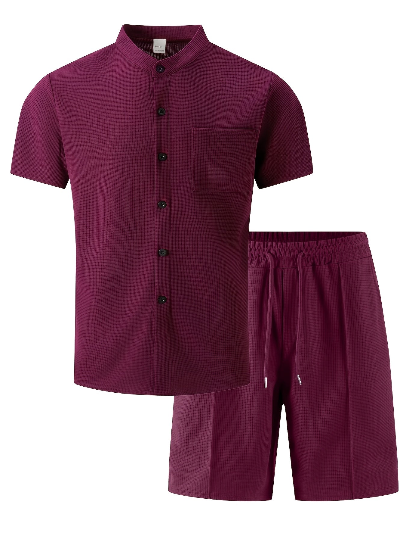 Men's Summer Waffle Knit 3-in-1 Set with Shorts and Pants
