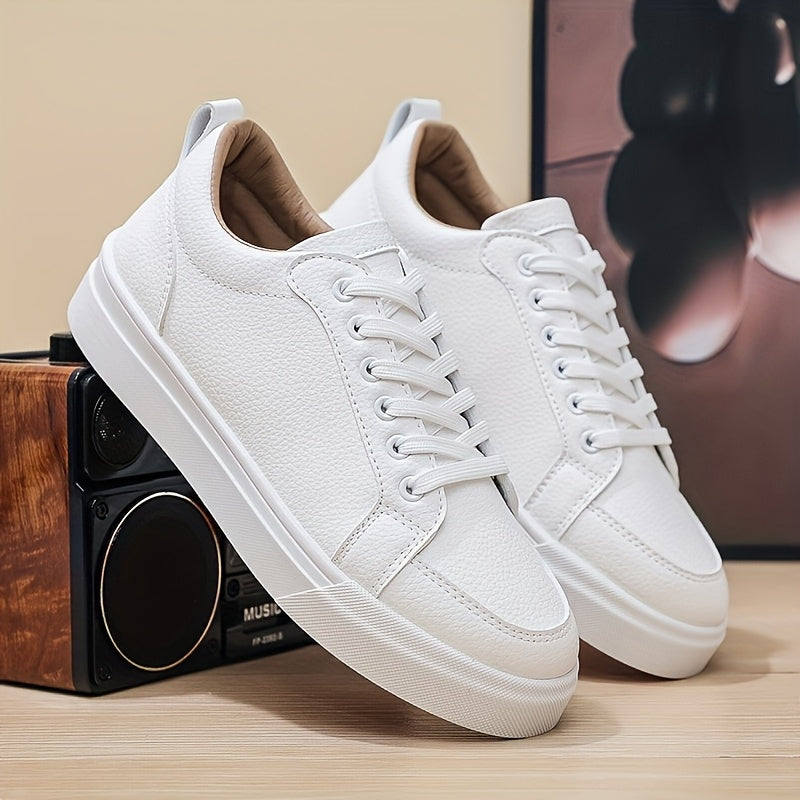 Men's Retro Casual Low-Top Sneakers with PU Upper
