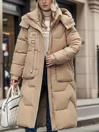 European and American winter thick jacket, new knee length jacket, loose fitting jacket for women