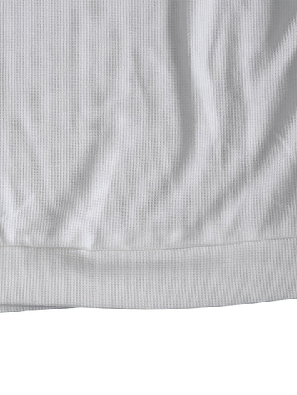 Men'S Long-Sleeve T-Shirt in a Heavy Waffle Knit for Autumn, Perfect for Casual Wear
