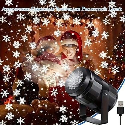 Starry Sky Holiday Magic Ball Snowflake Straight Tube Projection Atmosphere USB Light | USB Lamp Lighting | USB Plug-in Use | Projection Light | Smart Light | LED Desk Lamp | RGB Night Light | Table Lamp | Atmosphere Decorati