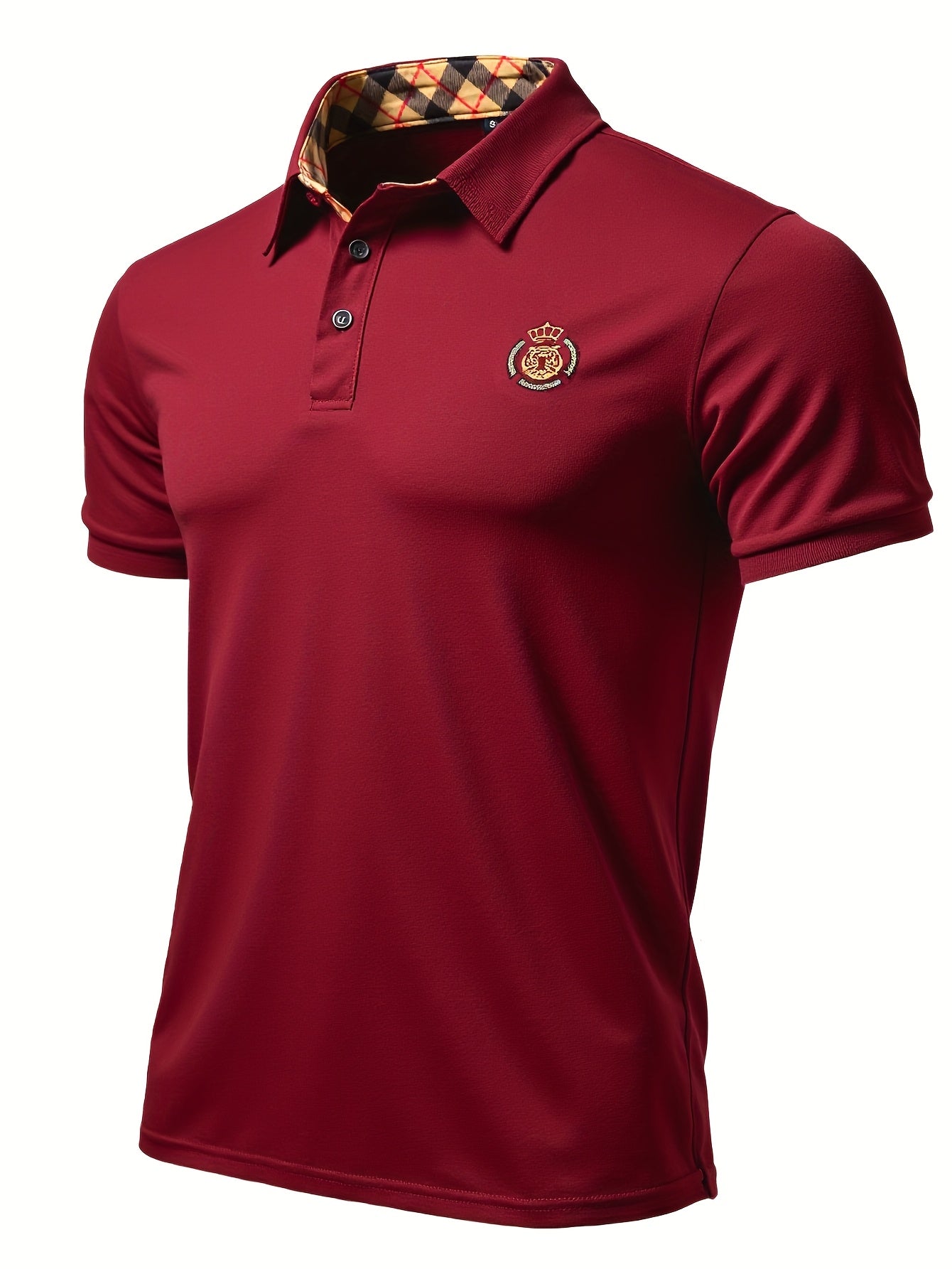 Middle Eastern Plaid Polo Shirts for Western Men - ayq