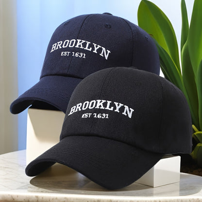 Embroidered BROOKLYN Baseball Caps - Adjustable Unisex 2-Pack