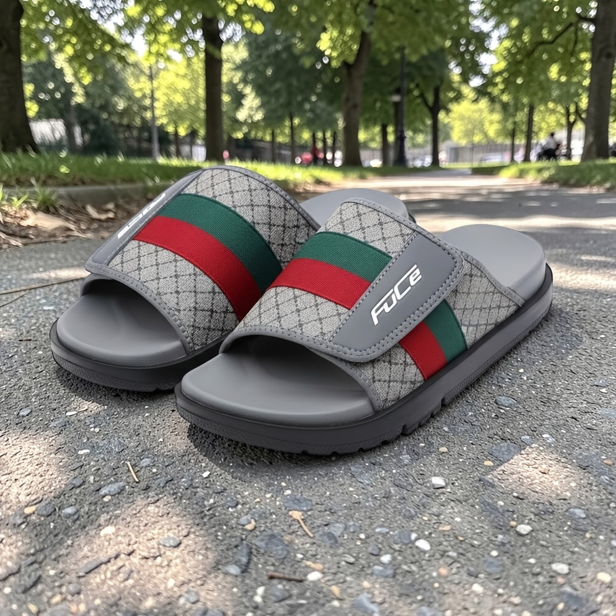 Men's Fashion Sandals with Thick EVA Sole and Floral Upper