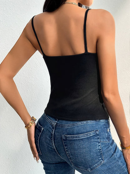 Ladies' Autumn And Winter Fashion Camisole with a Fleece Lining, Tailored for a Slim Fit, Warm, Suitable for Layering Or Wearing Alone, Stylish And Versatile