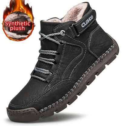 Men's High-Top Casual Lace-Up Sneakers with Rubber Sole