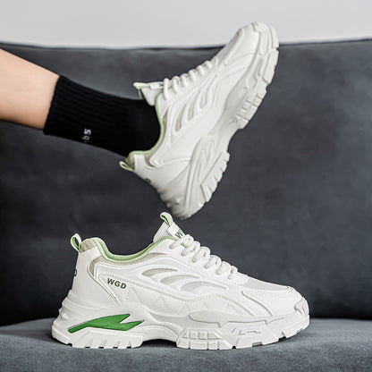 Men'S Shoes 2025 Summer Trendy Breathable Mesh Casual Sneakers Comfortable Lightweight Platform Dad Shoes Thick Sole Mesh Versatile Men'S Sports Shoes Special Offer