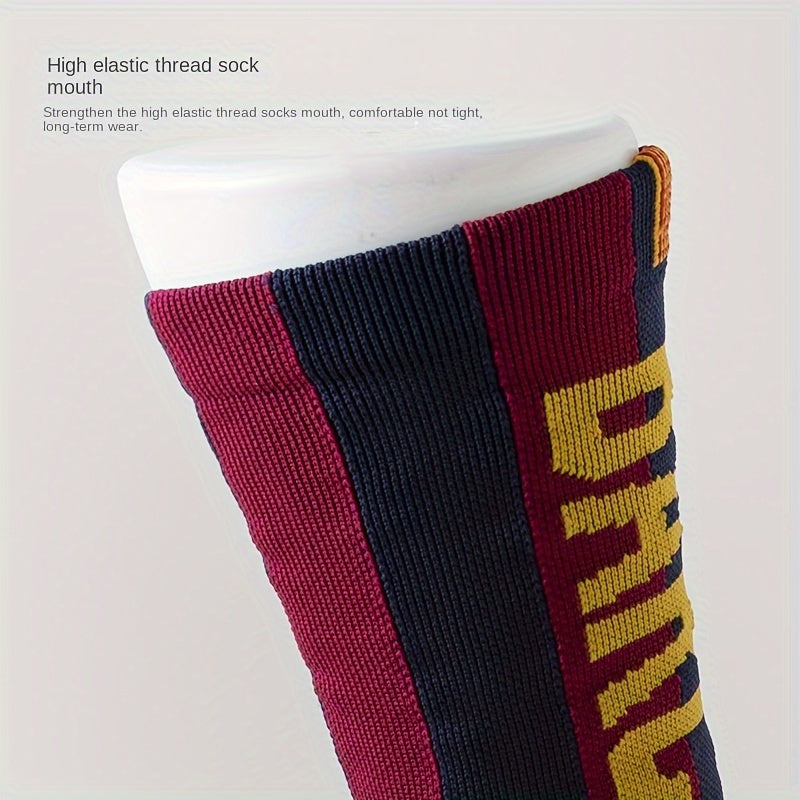 Men's Mid-Length Football Socks with Anti-Slip Grip