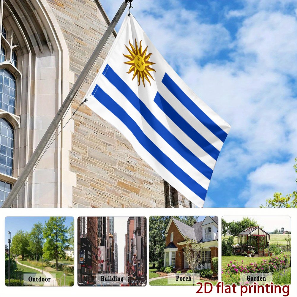 Uruguay Flag Polyester Fan Support Flag for Sports Events