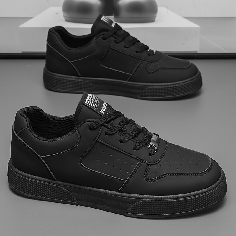 1 Pair of Men's Outdoor Sports Shoes, Lace-up Fitness Skateboarding Shoes, Athletic Casual Shoes, Walking Shoes, Easy to Wear for Large Sizes, Comfortable Soft Sole - ayq