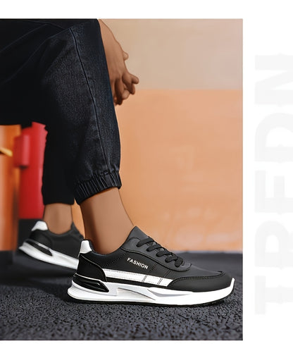 Men's Road Running Shoes, Large Size Men's Outdoor Hiking Shoes, Lace-up Walking Shoes, Training Shoes, Low-top Running Shoes, Trendy Skate Shoes, Student Casual Sneakers for Spring, Summer, Autumn, and All Seasons