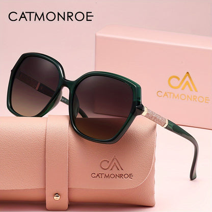 Women’s Polarized UV400 Square Sunglasses with Gradient Lens