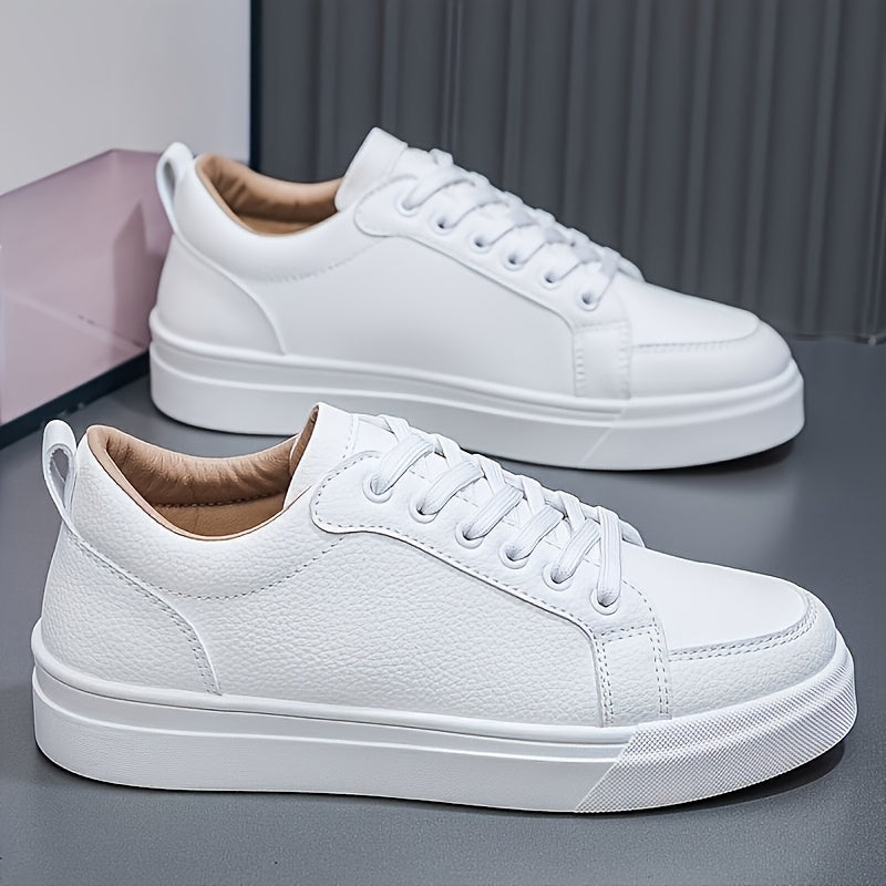 Men's Vintage Low-Top Casual Sneakers with PU Upper