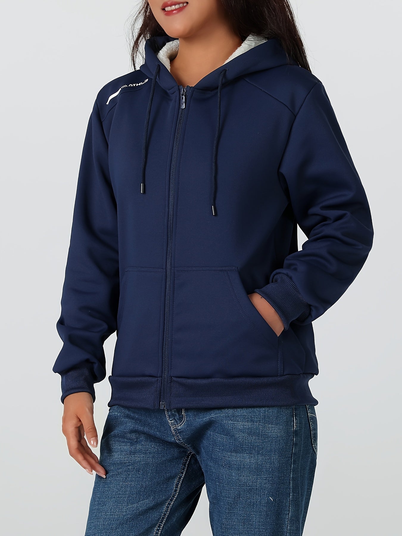 Women'S Heavyweight Winter Jacket - Thermal Insulated Cold Weather Coat with Full-Zip Closure, Large Front Pockets - Purple Outerwear for Everyday & Formal Events - Non-Stretchy Polyester Fabric - Easy-Care Ladies Outerwear,